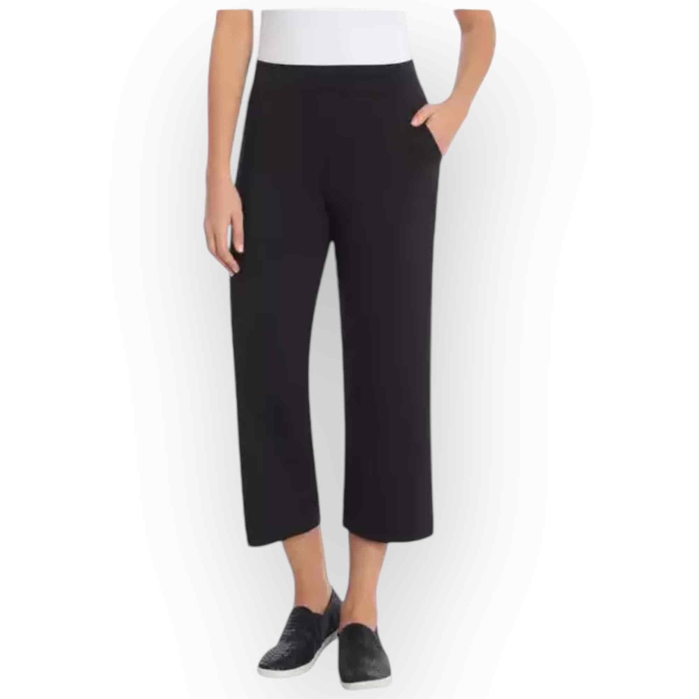 NWT Sentimental New York‎ Soft Touch Pull-On Capri Pants Black Size Small